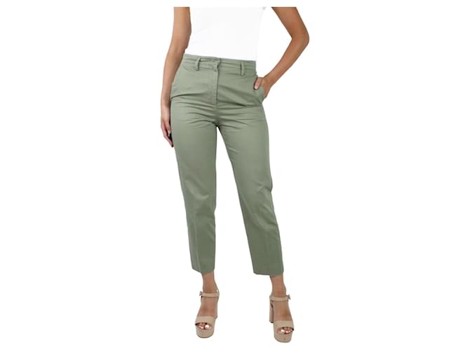 Golden Goose Deluxe Brand Pantalon à poches vert - taille S Coton  ref.985223